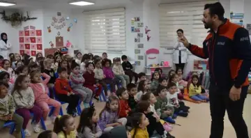 Samsun'da Ataçocuklu miniklere afet eğitimi